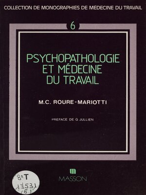 cover image of Psychopathologie et médecine du travail